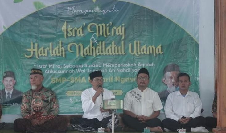 Peringati Isra’ Mi’raj SMP-SMA Ma’arif Ngawi: Memperkokoh Aqidah Ahlussunnah Wal Jama’ah An Nahdliyah